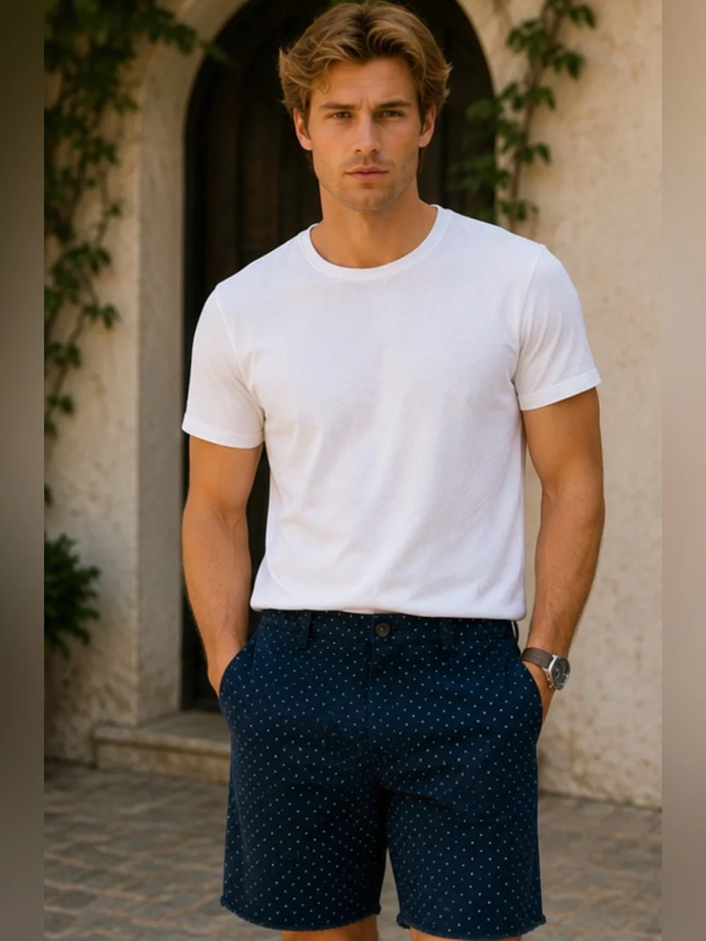 Banana Republic Hawkins McGill Navy Micro Dot Shorts | Men’s Size 34 EUC